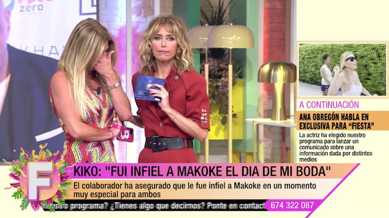 Makoke llorando por las palabras de Kiko Matamoros/ Foto: telecinco.es