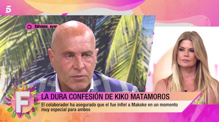 Makoke escuchando las palabras de Kiko Matamoros/ Foto: telecinco.es