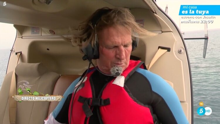 Pocholo salta desde el helicóptero de 'Supervivientes 2023' | Foto: Telecinco