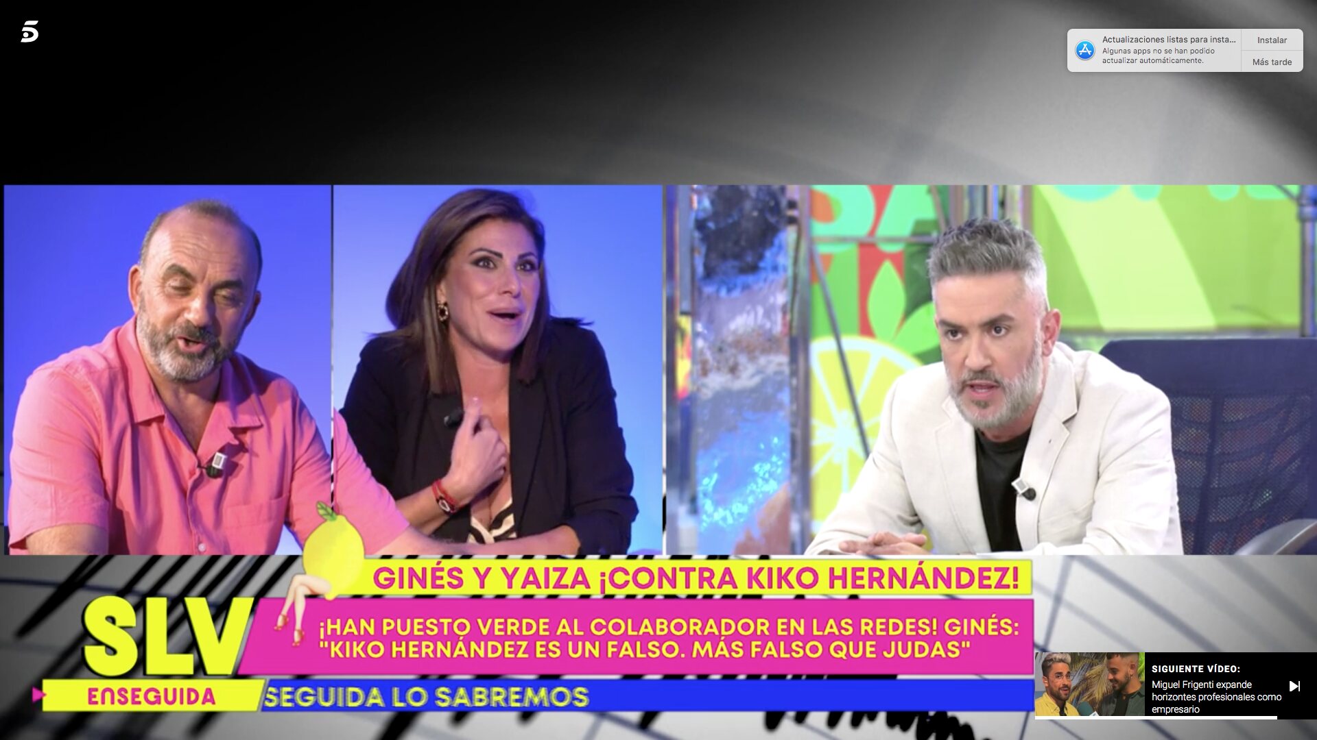 Ginés y Yaiza se enfrentan a Kiko H / Foto: Telecinco.es