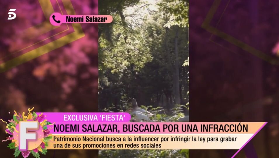 Noemí Salazar explica en 'Fiesta' lo que ha pasado/ Foto: Telecinco