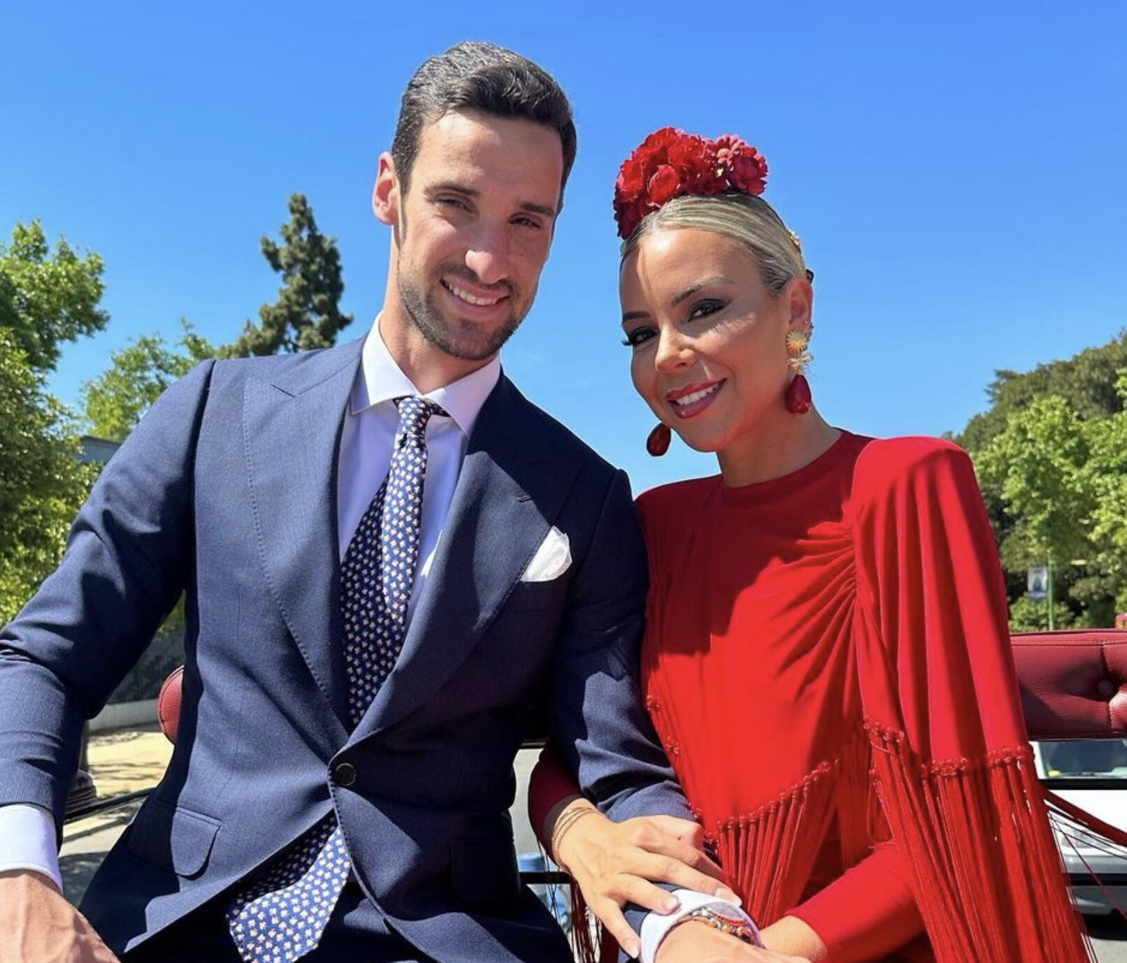 Sergio Rico y Alba Silva en la Feria de Abril de Sevilla 2023/ Foto: Instagram