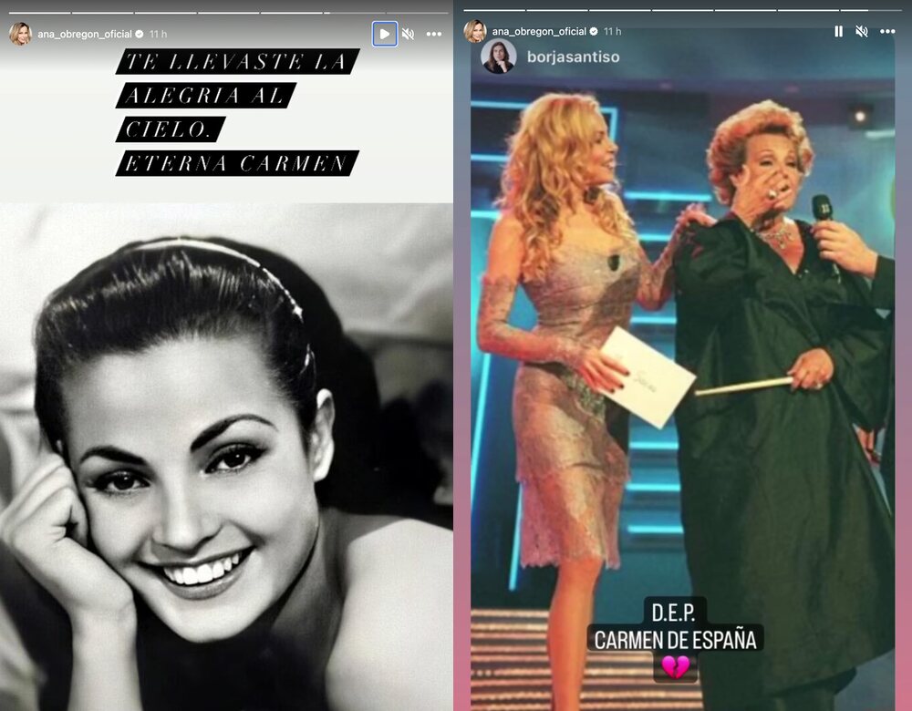 Ana Obregón se despide de Carmen Sevilla | Foto: Instagram