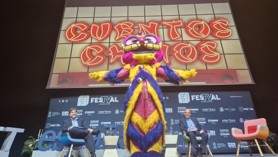 Jing Jing en la presentación de 'Cuentos chinos' en el FesTVal de Vitoria 2023