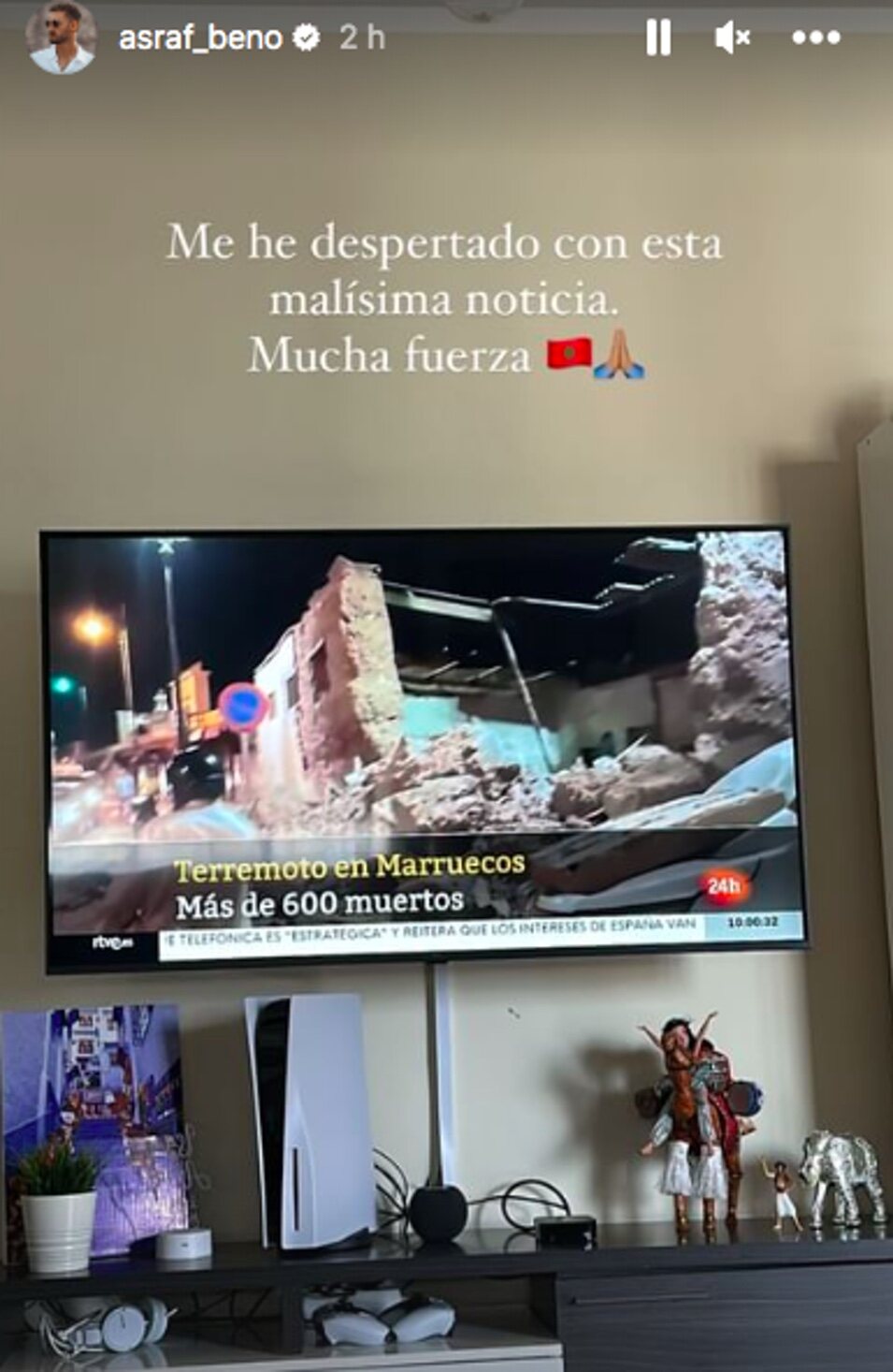 La reacción de Asraf al terremoto | Instagram