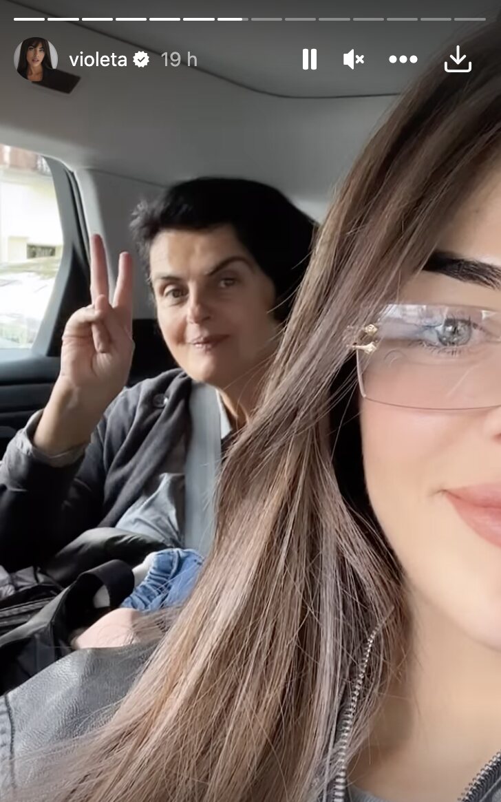 Violeta está recuperándose y disfrutando de la visita de su madre | Foto: Instagram