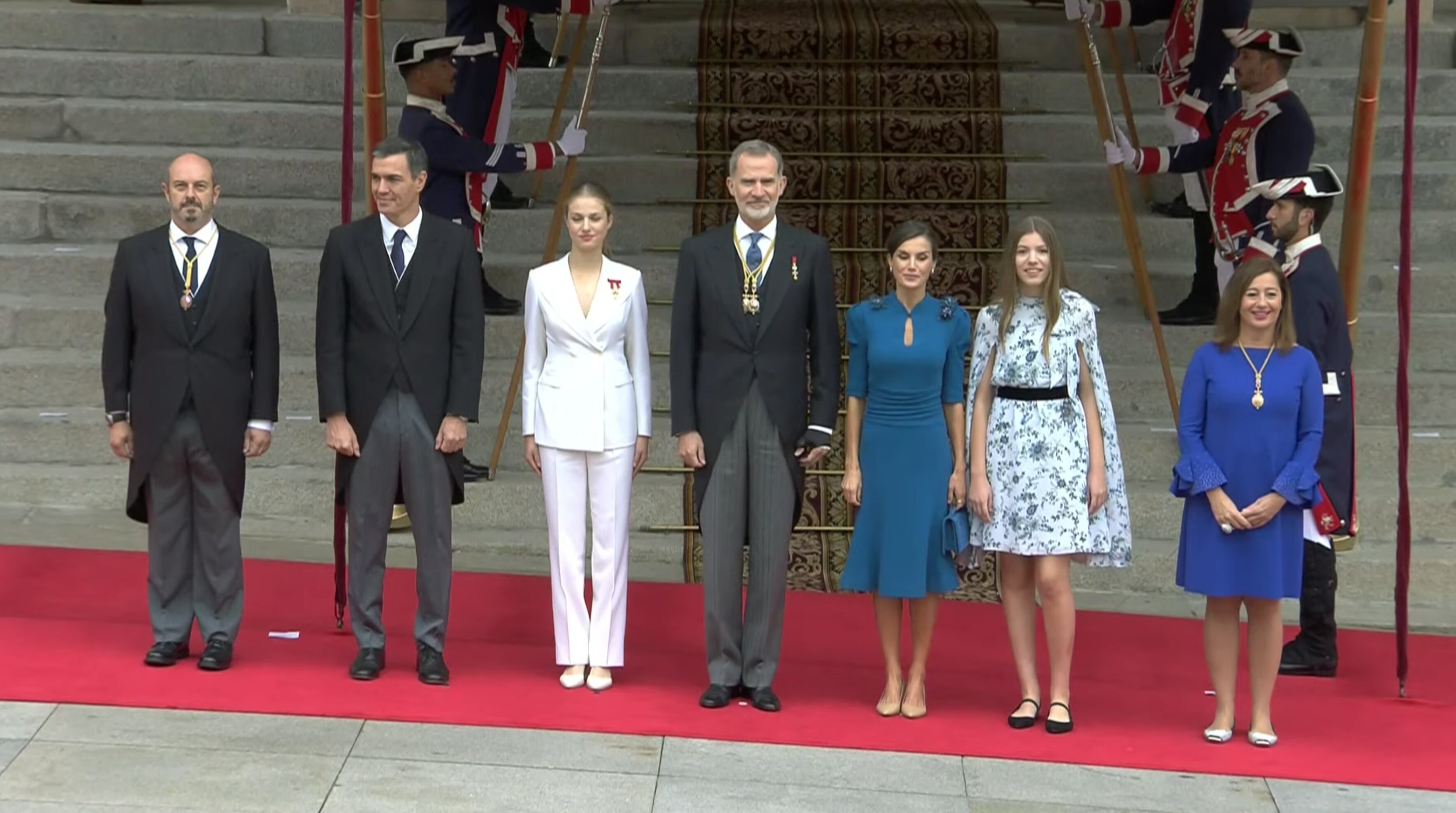 La Familia Real, Pedro Sánchez, la Presidenta del Congreso y el Presidente del Senado