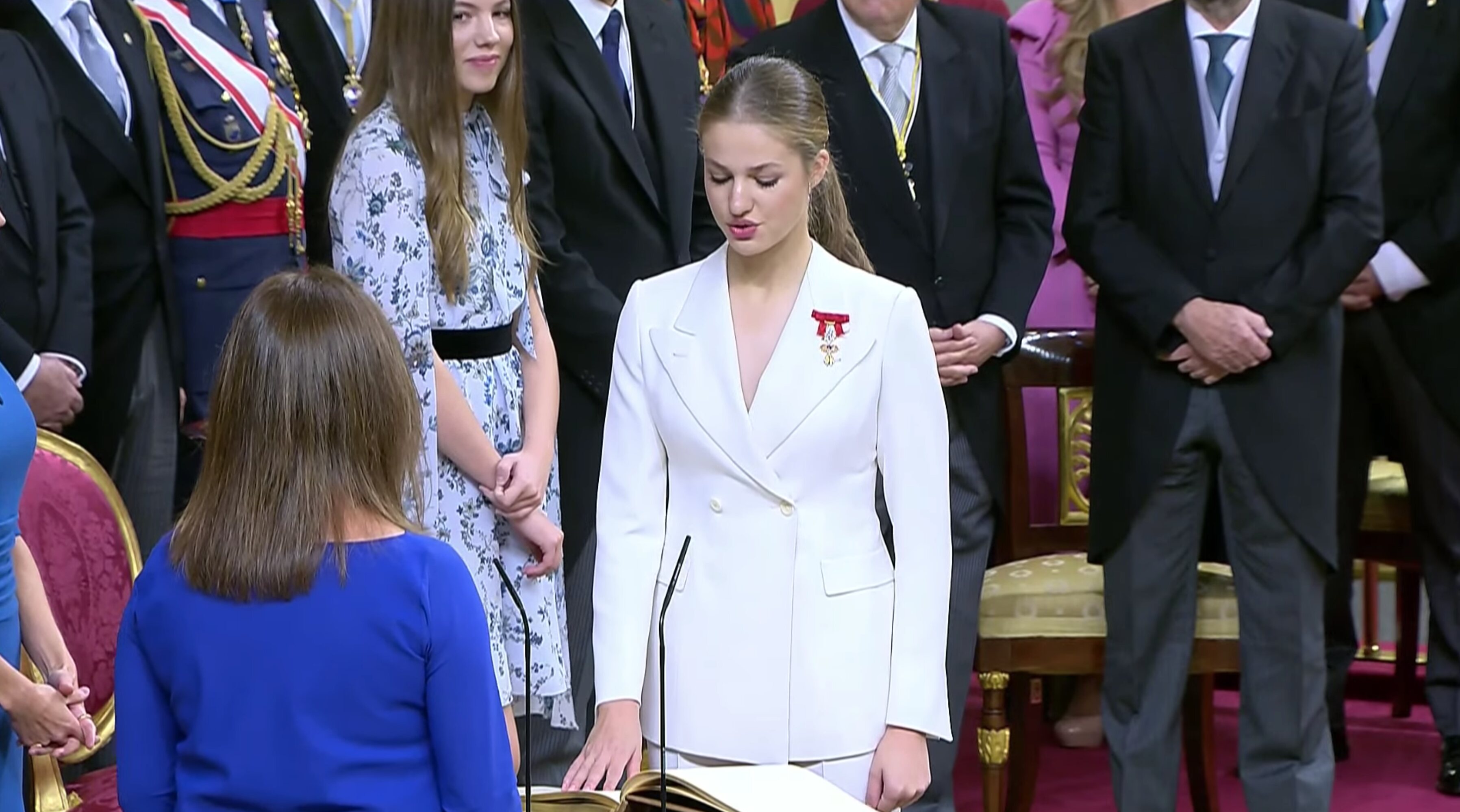 La Princesa Leonor en el momento de su Juramento