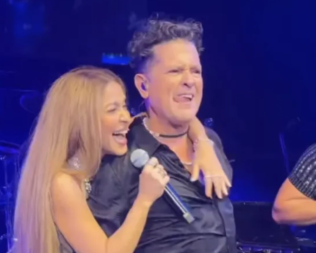 Shakira con Carlos Vives en su concierto/ Foto: Instagram