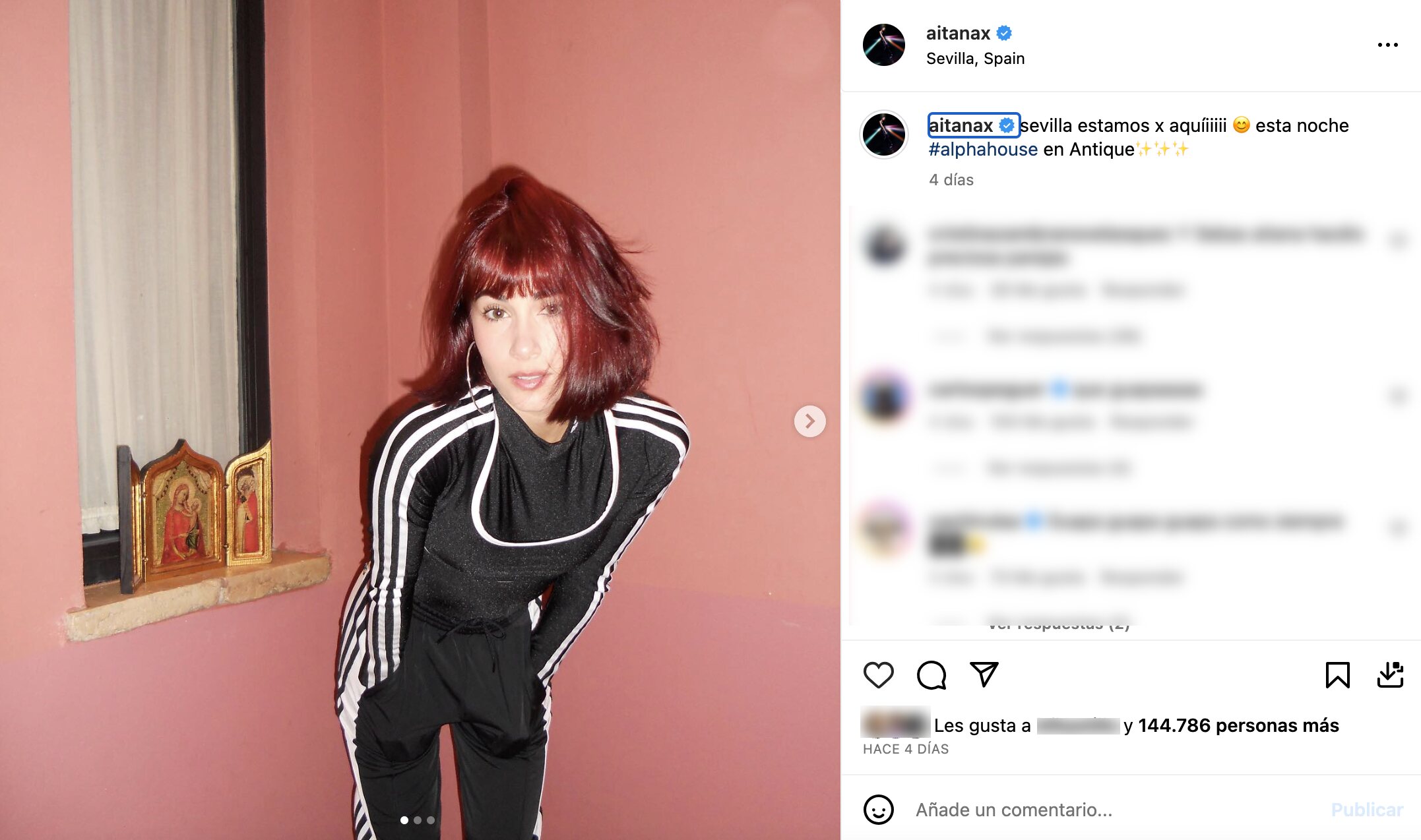 Aitana estaba en Sevilla pero no fue a los Latin Grammy 2023 | Foto: Instagram