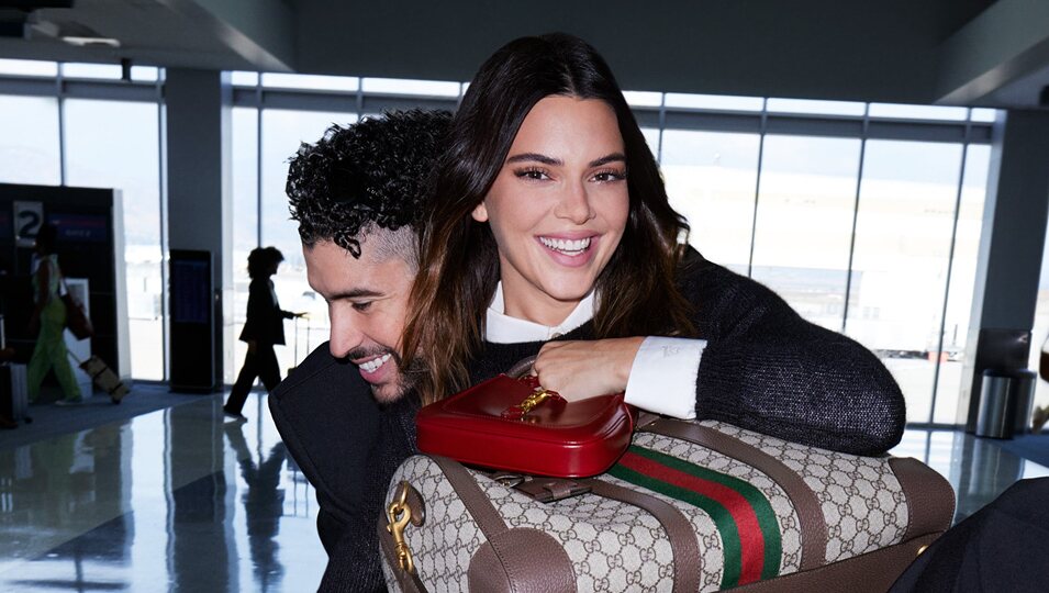 Kendall Jenner y Bad Bunny para Gucci | Foto: Gucci