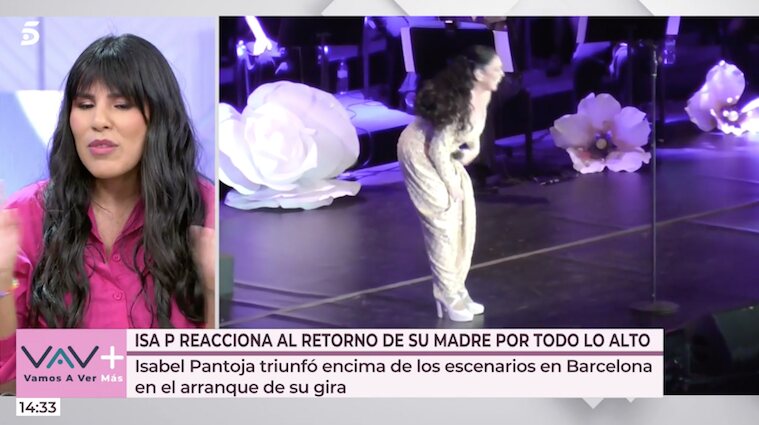 Isa Pantoja, dolida con su madre en 'Vamos a ver'/ Foto: telecinco.es