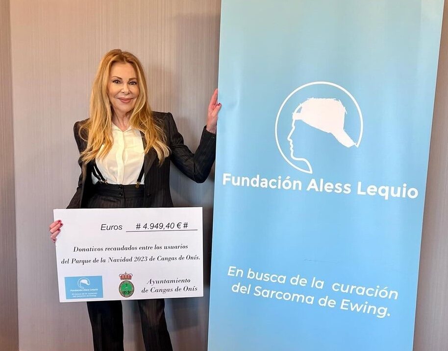 Ana Obregón, muy agradecida al recibir un donativo/ Foto: Instagram