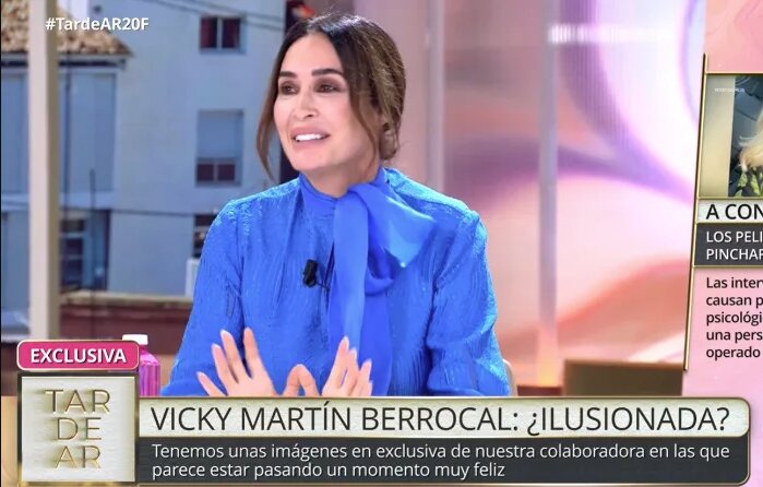 Vicky Martín Berrocal en el plató de 'TardeAR'/ Foto: telecinco.es