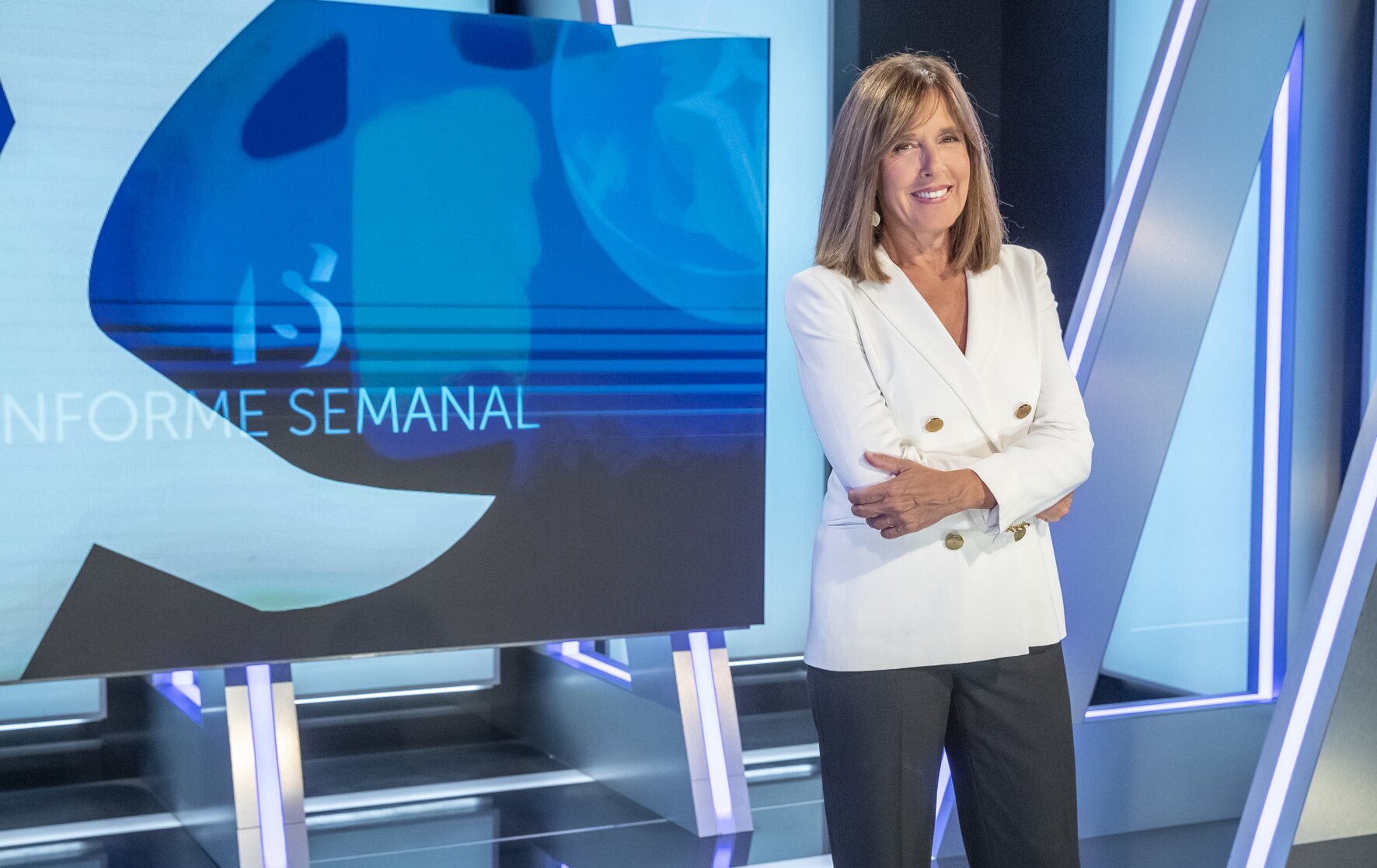 Ana Blanco en el plató de 'Informe Semanal'/ Foto: La 1