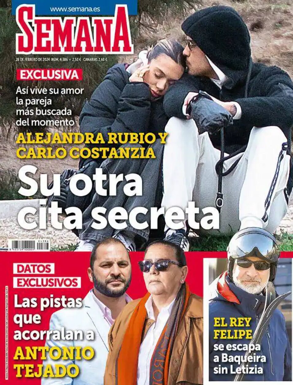 Estas fotografías son de una cita de Alejandra Rubio y Carlo Costanzia ante de la primera portada