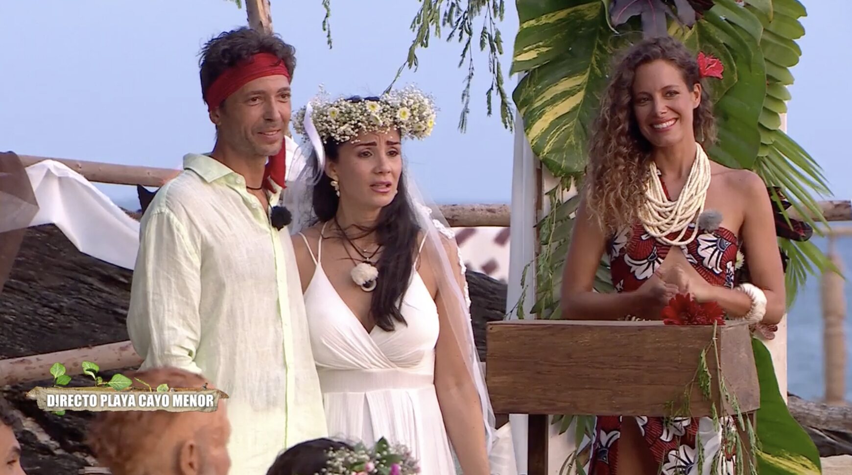 Ángel Cristo y Ana Herminia en su boda en 'Supervivientes 2024'/ Foto: telecinco.es