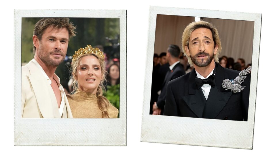 Elsa Pataky con Chris Hemsworth y Adrien Brody en la Met Gala 2024 | Fotos: @tomford / @maisonmargiela