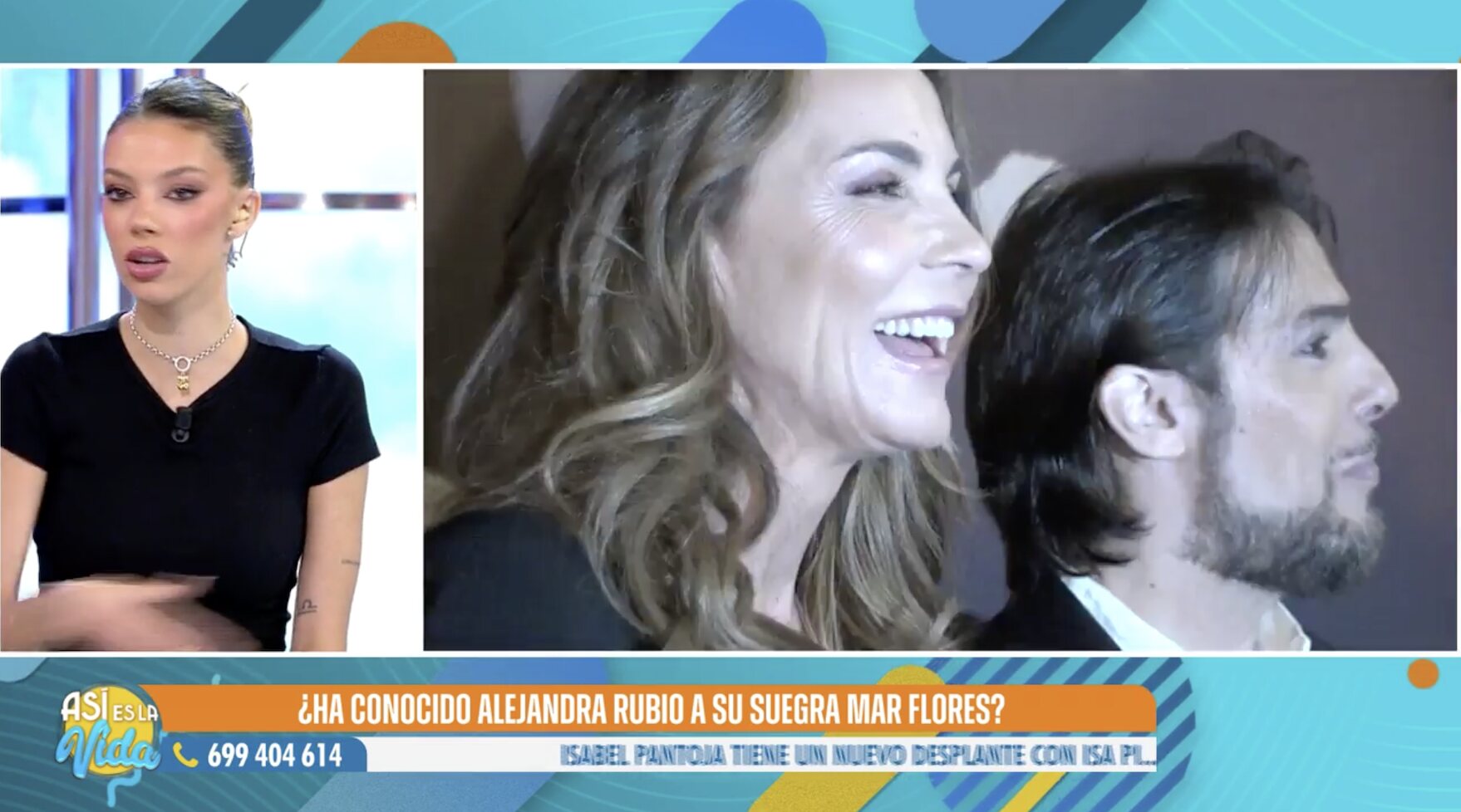 Alejandra Rubio en el plató de 'Así es la vida'/ Foto: telecinco.es