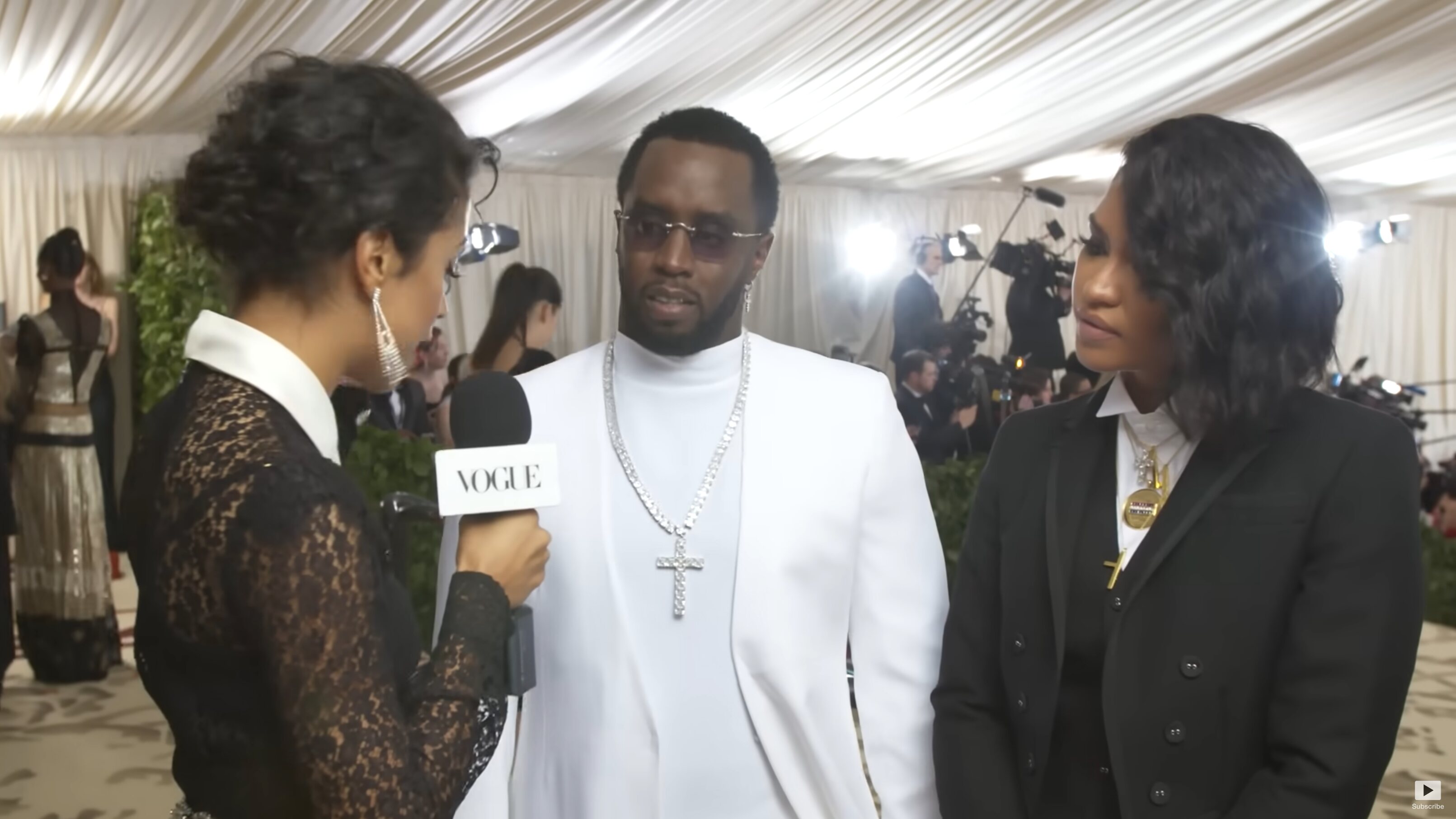 Diddy y Cassie en la MET Gala de 2018 | Foto: Youtube Vogue Magazine