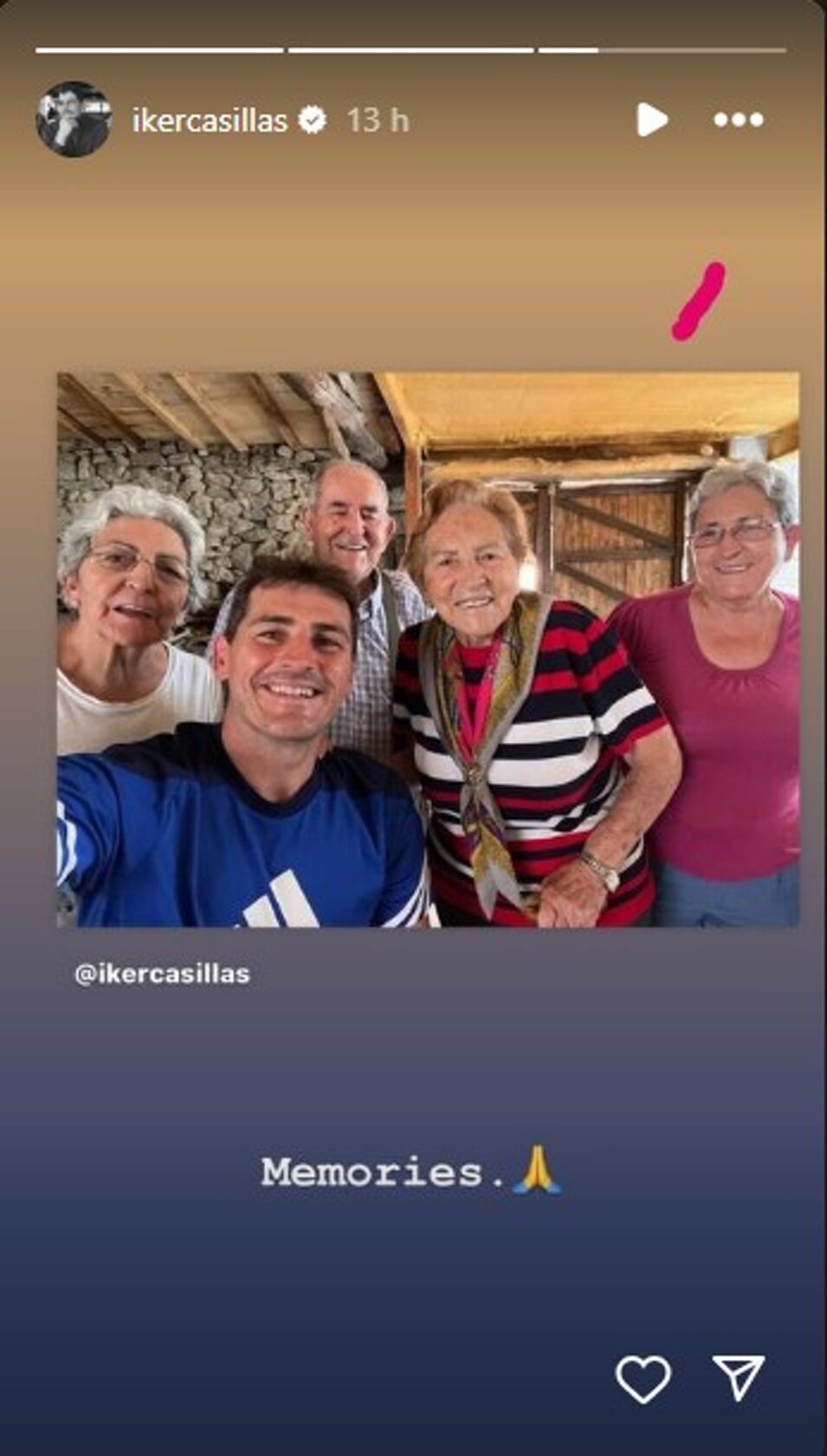 Momento de Iker Casillas con su abuela | Instagram