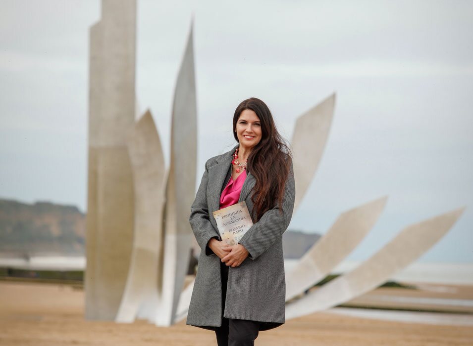 Rosario Raro en Omaha Beach, Normandía