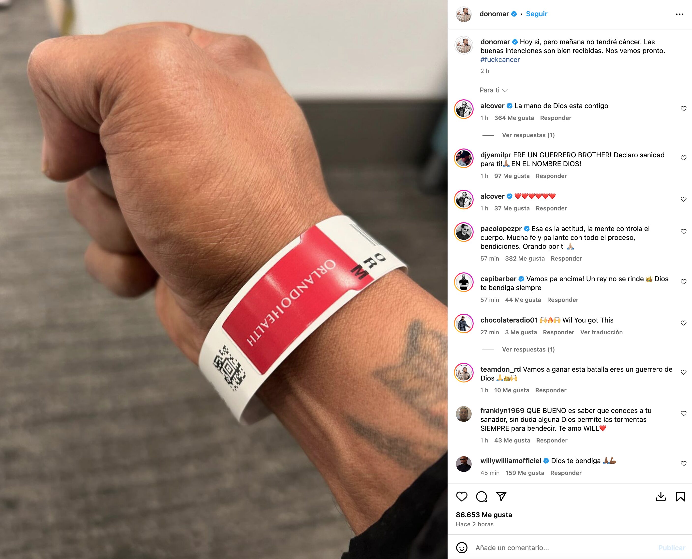 Don Omar tiene cáncer | Foto: Instagram