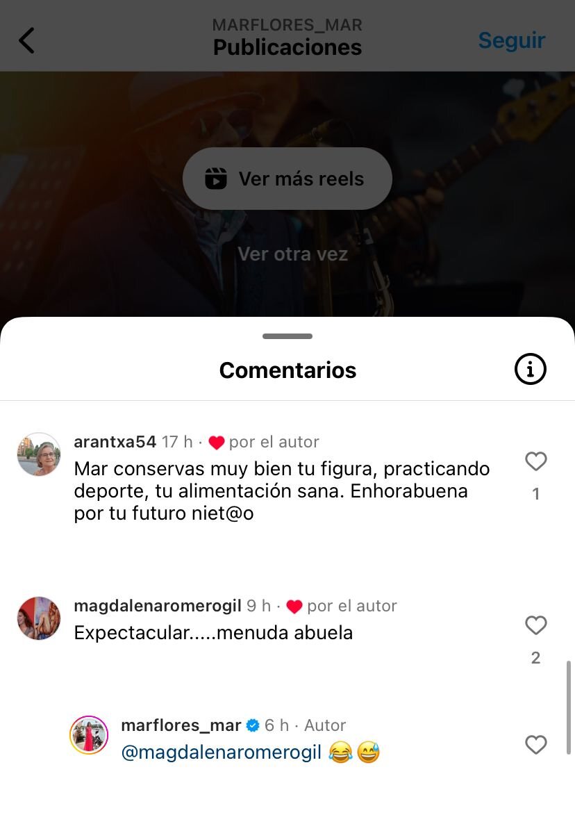 Mar Flores interacciona con sus seguidores que la felicitan por ser abuela | Foto: Instagram