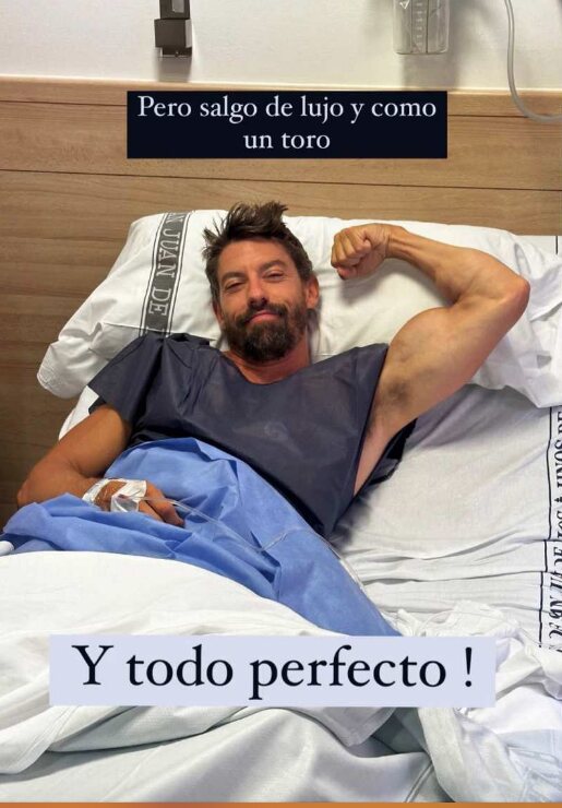 Adrián Lastra en el hospital/ Foto: Instagram