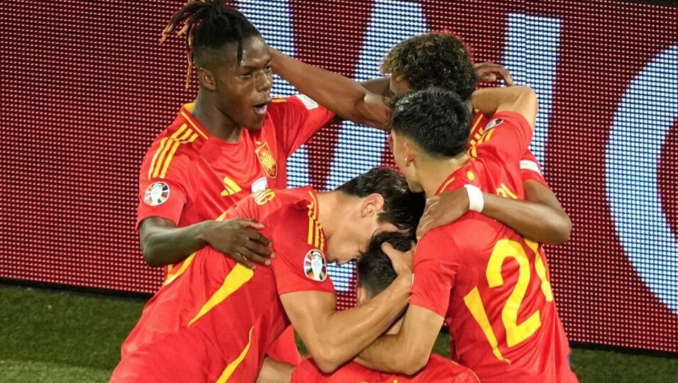 Selección española celebrando un gol/ Foto: rtve.es