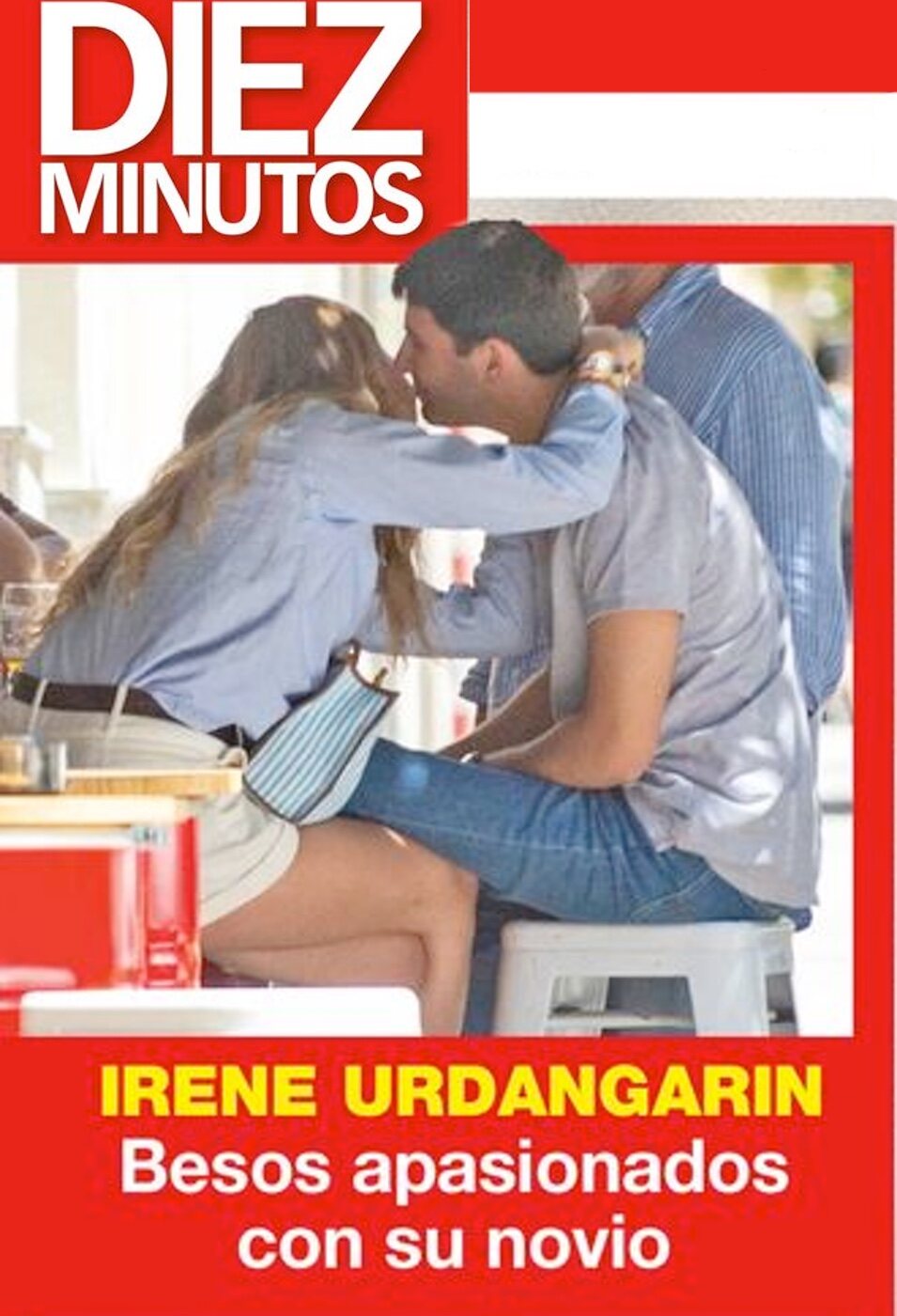 Irene Urdangarin y Juan Urquijo besándose en Diez Minutos