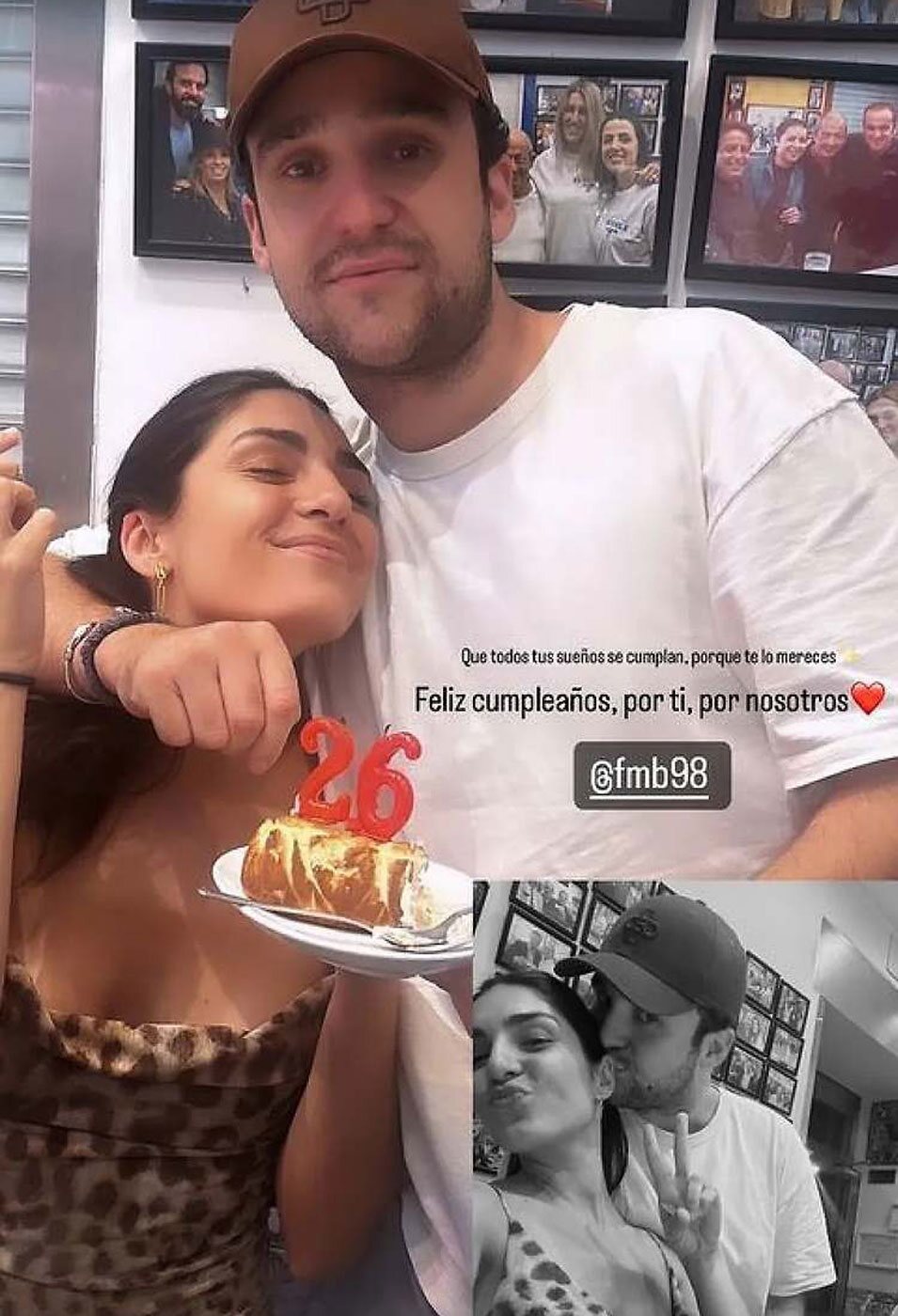 Froilán en su 26 cumpleaños con Belén Perea