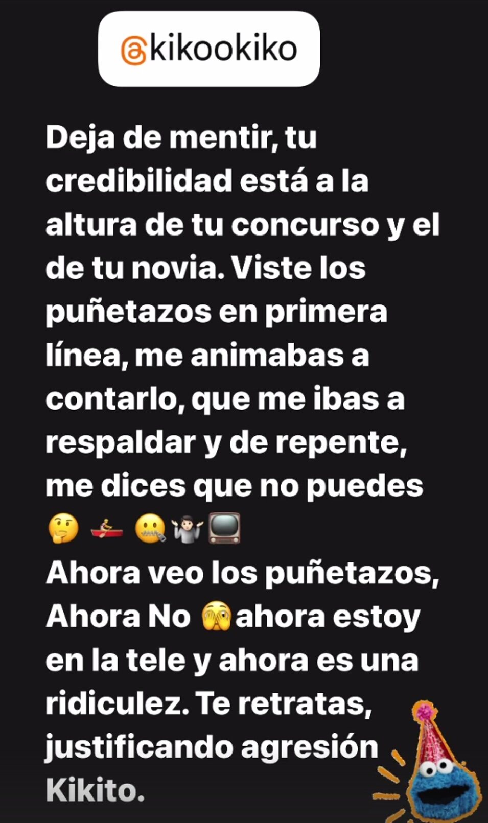 La respuesta de Ángel Cristo a Kiko Jiménez | Instagram