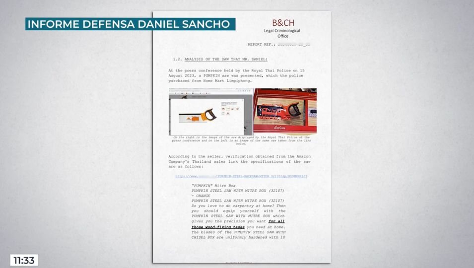 El informe presentado por la defensa de Daniel Sancho antes de la sentencia | Informativos Telecinco