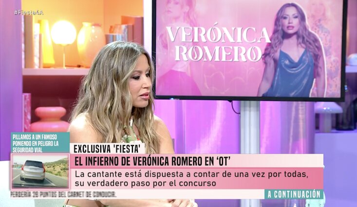 Verónica Romero habla de su carrera en 'Fiesta'/ Foto: telecinco.es