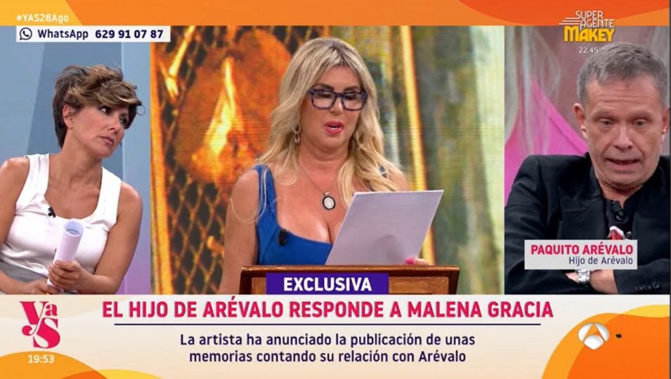 Paquito Arévalo estalla contra Malena Gracia tras conocer su deseo de escribir las memorias de su padre fallecido | Foto: Antena 3