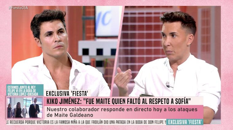 Kiko Jiménez habla de Maite Galdeano en 'Fiesta'/ Foto: telecinco.es