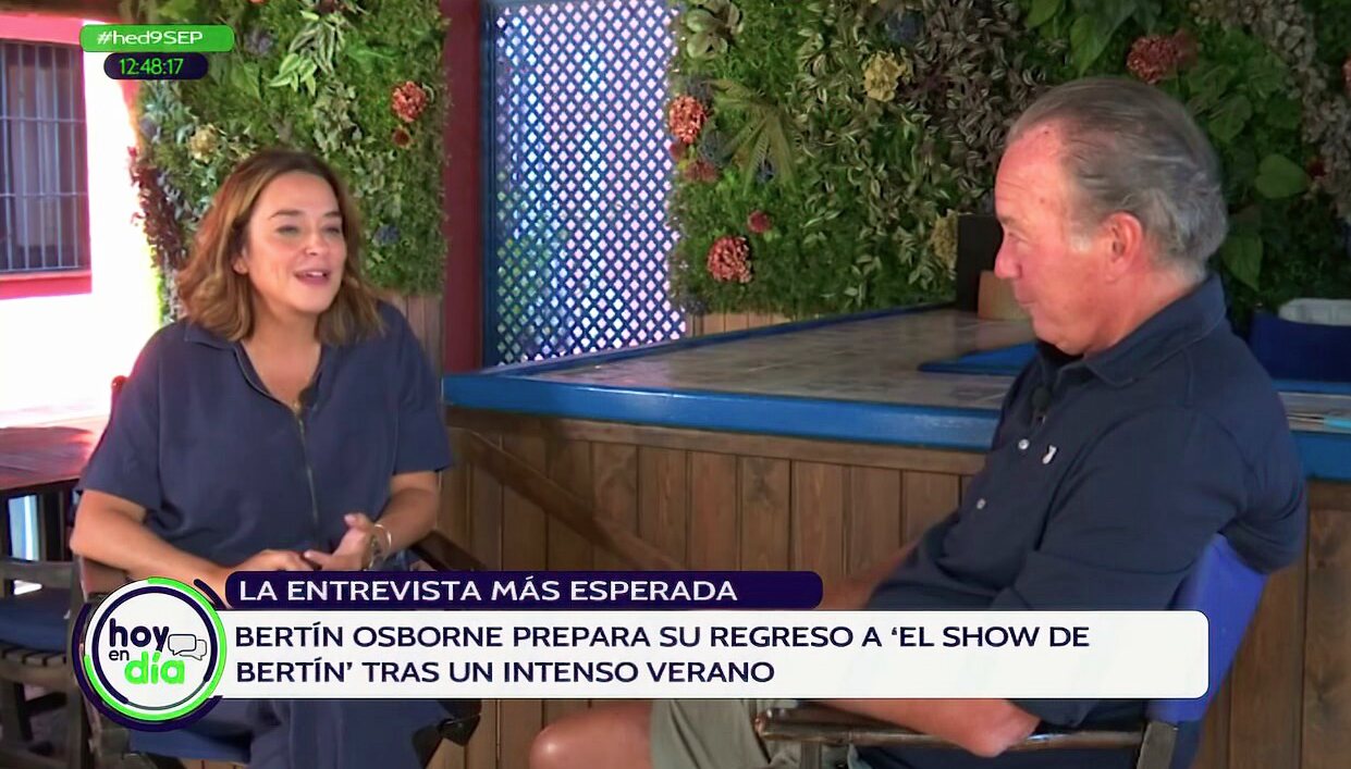 Bertín Osborne habla con Toñi Moreno en 'Hoy en día'/ Foto: Canal Sur