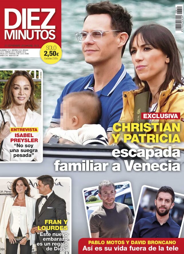 Patricia Pardo y Christian Gálvez en la portada de Diez Minutos