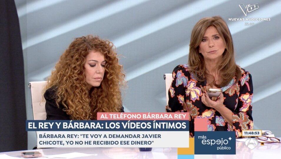 Sofía Cristo y Gema López escuchan a Bárbara Rey en 'Espejo Público'