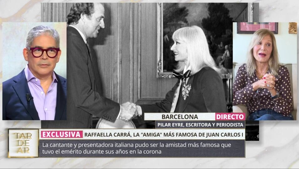 Raffaella Carrá y el Rey Juan Carlos I / Foto: telecinco.es