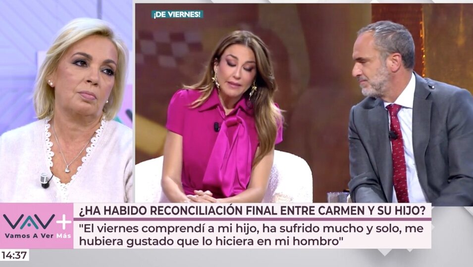 Carmen Borrego escucha los comentarios | Foto: telecinco.es