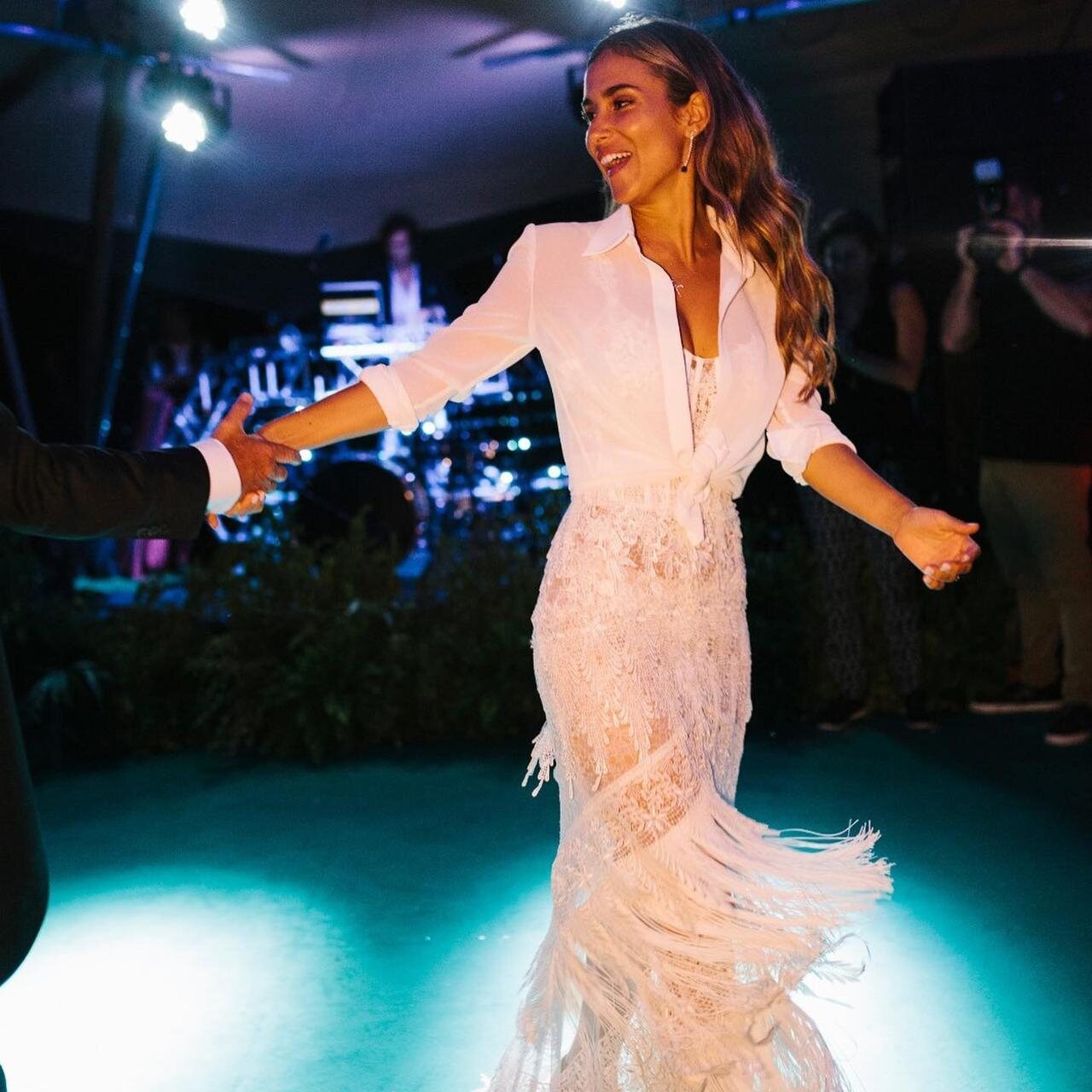 María Pombo con su vestido boho el día de su boda/ Foto: Instagram