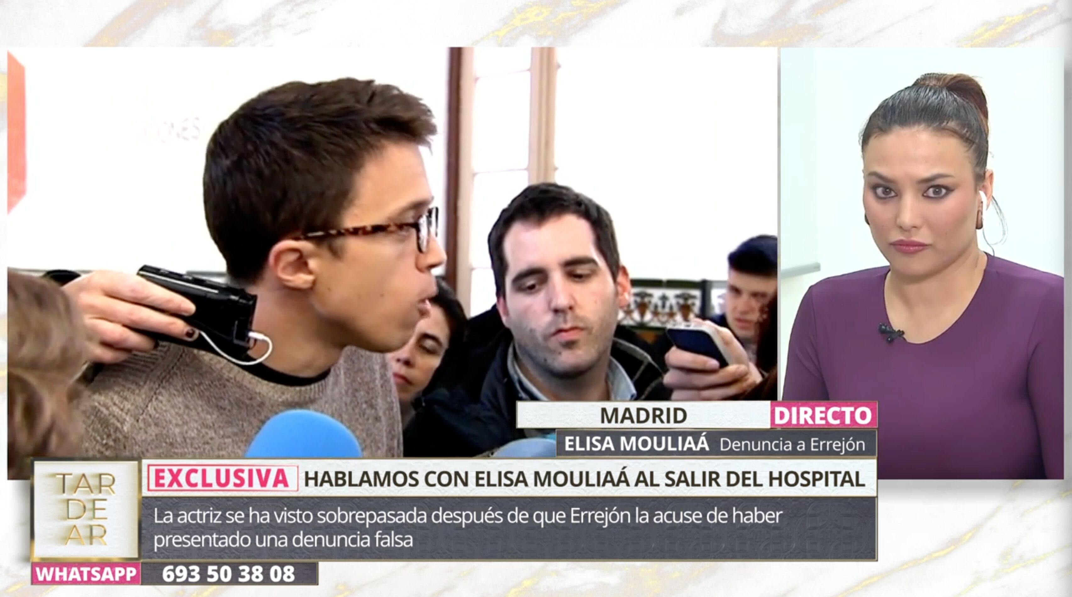 Elisa Mouliaá habla para 'TardeAR' tras pasar por el hospital | Foto: Mitele