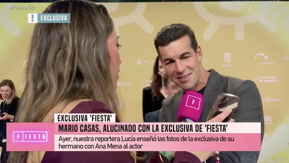 Mario Casas descubre la foto de su hermano | Foto: telecinco.es