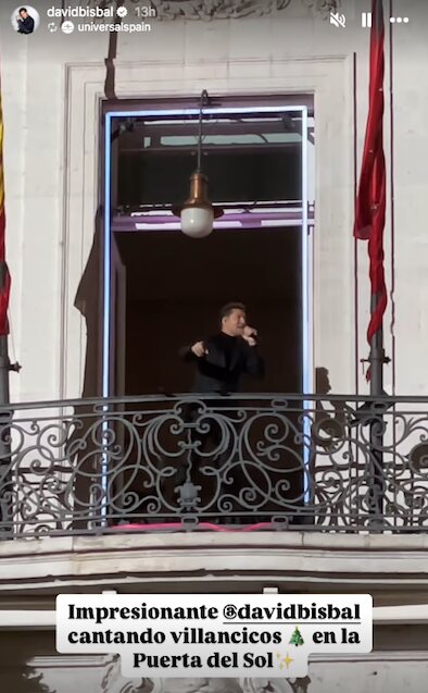 David Bisbal dándolo todo en la Puerta del Sol/ Foto: Instagram