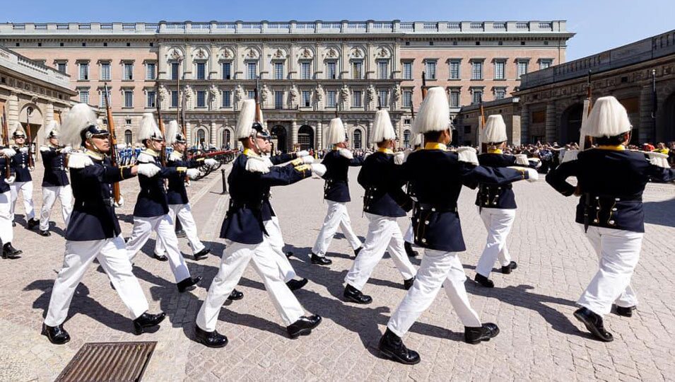 Soldados en el Palacio Real de Estocolmo