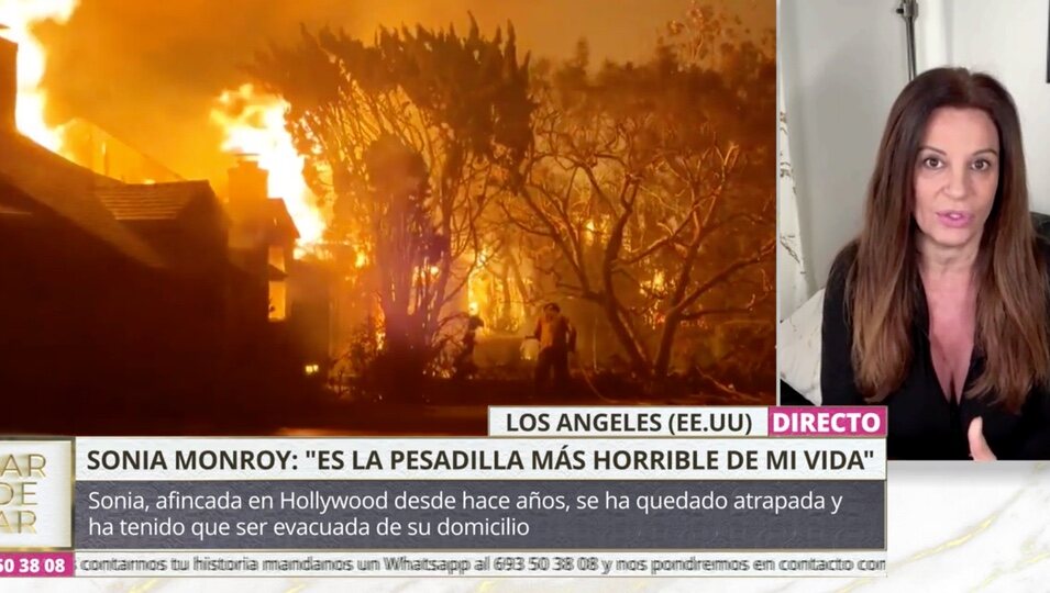 Sonia Monroy habla de los incendios | Foto: telecinco.es