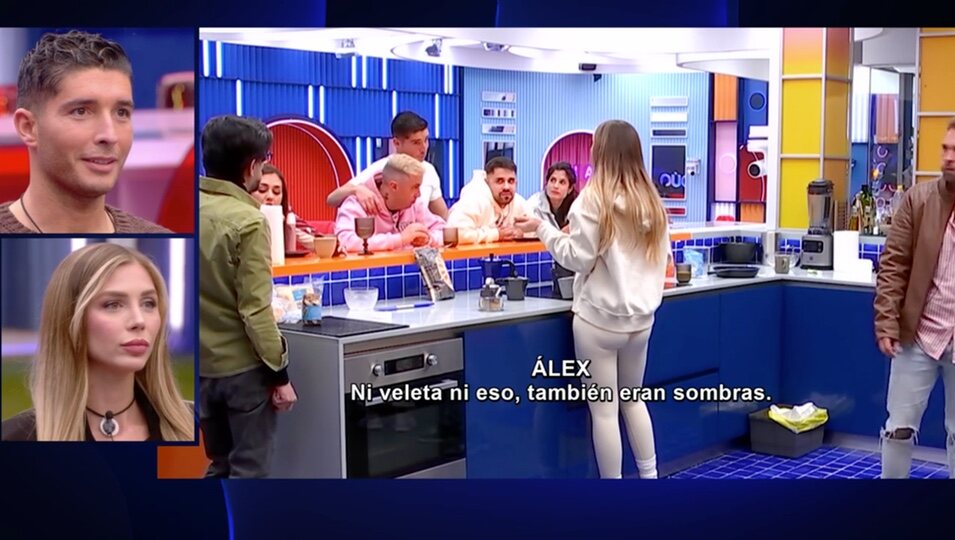 Romina Malaspina y Alex Ghita ven imágenes de su discusión/Foto: telecinco.es 