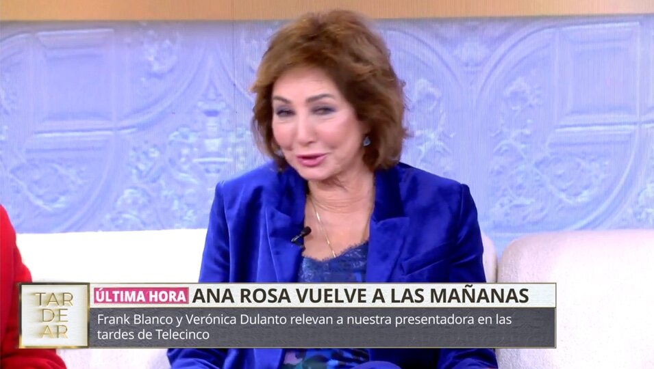 Ana Rosa Quintana se marcha por la mañana | Foto: telecinco.es